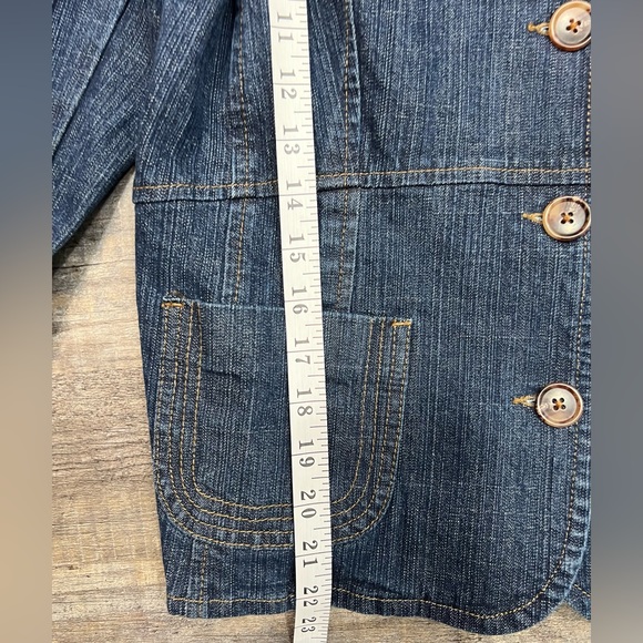 Ann Taylor Loft Button Front Denim Jacket Size 8 - Picture 9 of 12